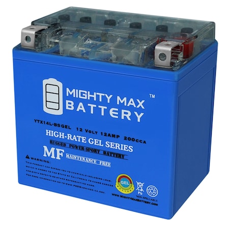 YTX14L-BS GEL Replacement Battery For Motobatt MBYZ16HD